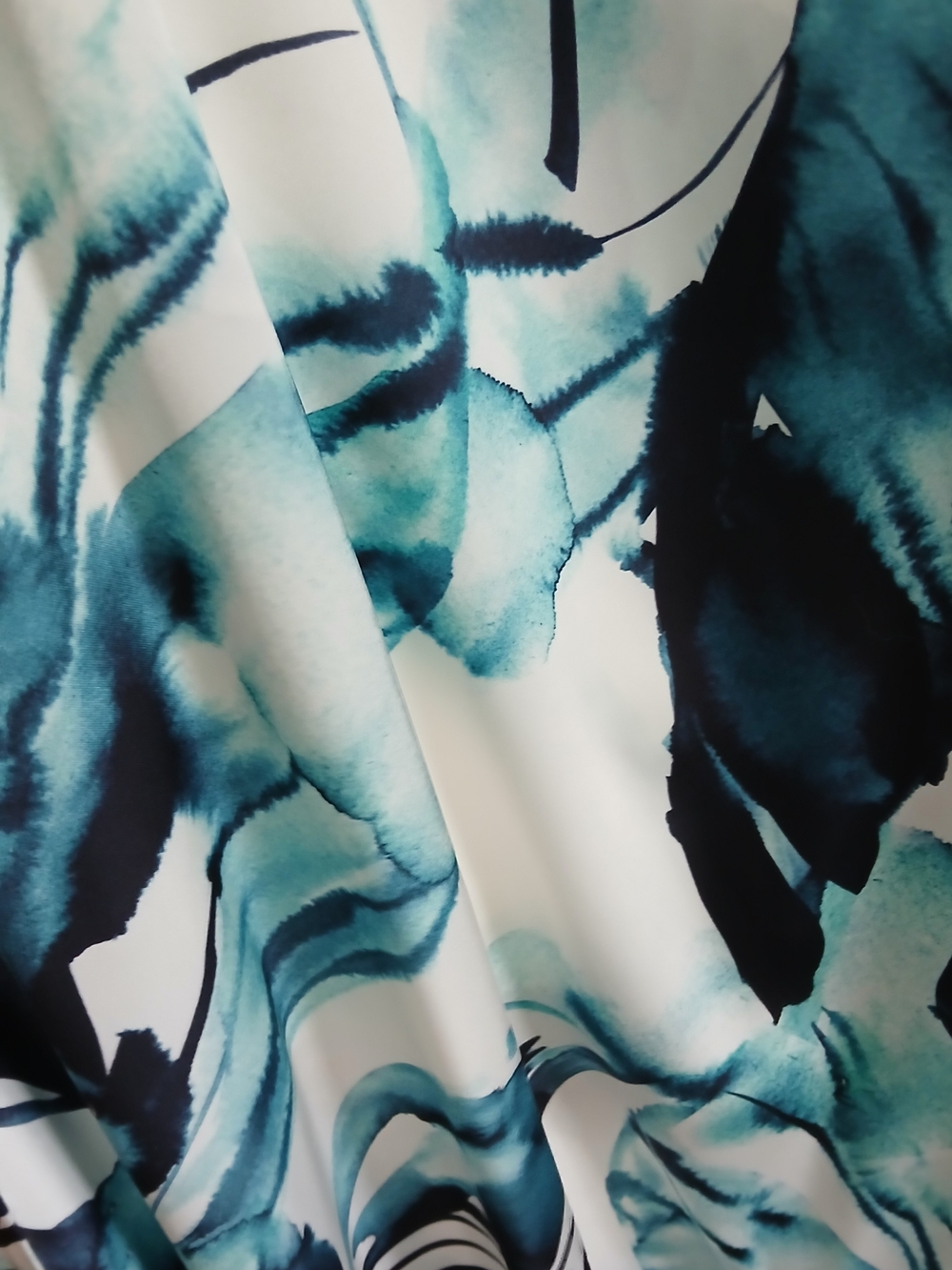 Le Chateau Women's Teal Floral Maxi Dress - Picture 5 of 9
